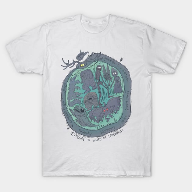 West Virginia Cryptids : Explore the Weird and Wonderful T-Shirt by Ballyraven